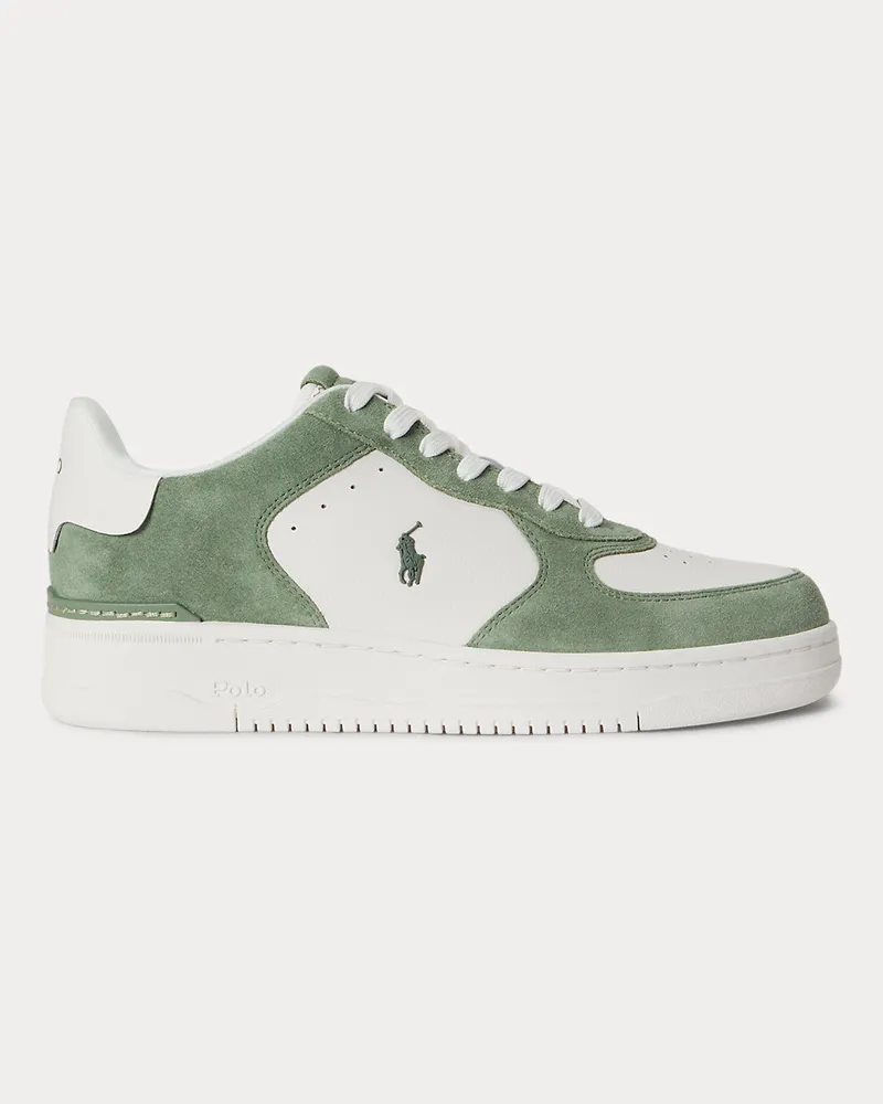 Ralph Lauren Leder-Wildleder-Sneaker Masters Court Cream