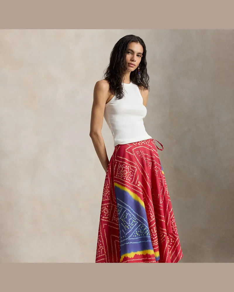 Ralph Lauren Bedruckter Wickelrock aus Baumwolle Multi