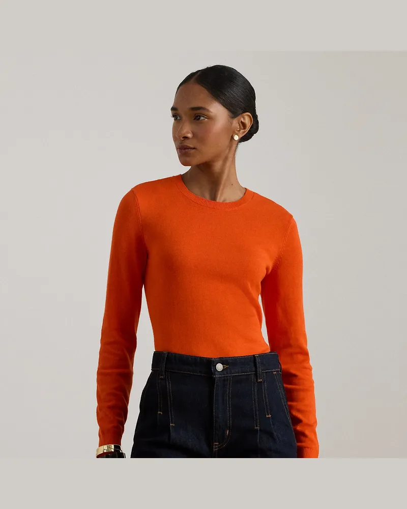 Ralph Lauren Pullover aus Baumwollmischung Orange