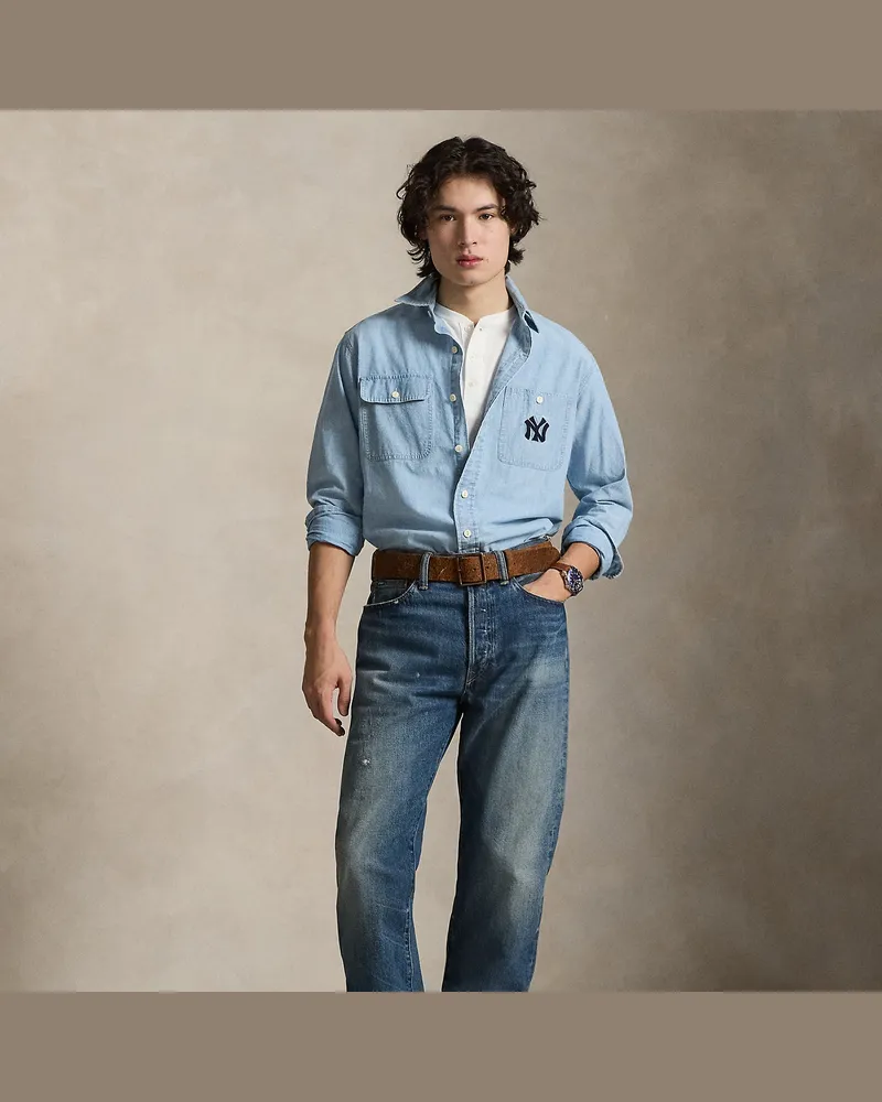 Ralph Lauren Arbeitshemd Polo  Ralph Lauren Lauren Yankees Blue