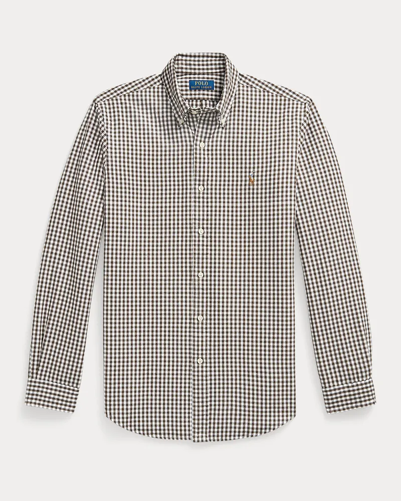 Ralph Lauren Custom-Fit Gingan-Oxfordhemd White