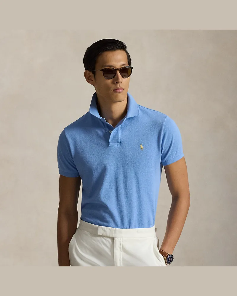 Ralph Lauren Slim-Fit Poloshirt aus Piqué Blue