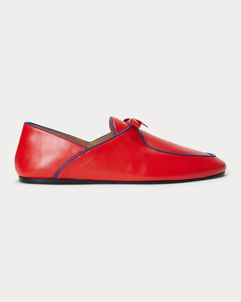 Ralph Lauren Polo-Loafer aus Leder Red