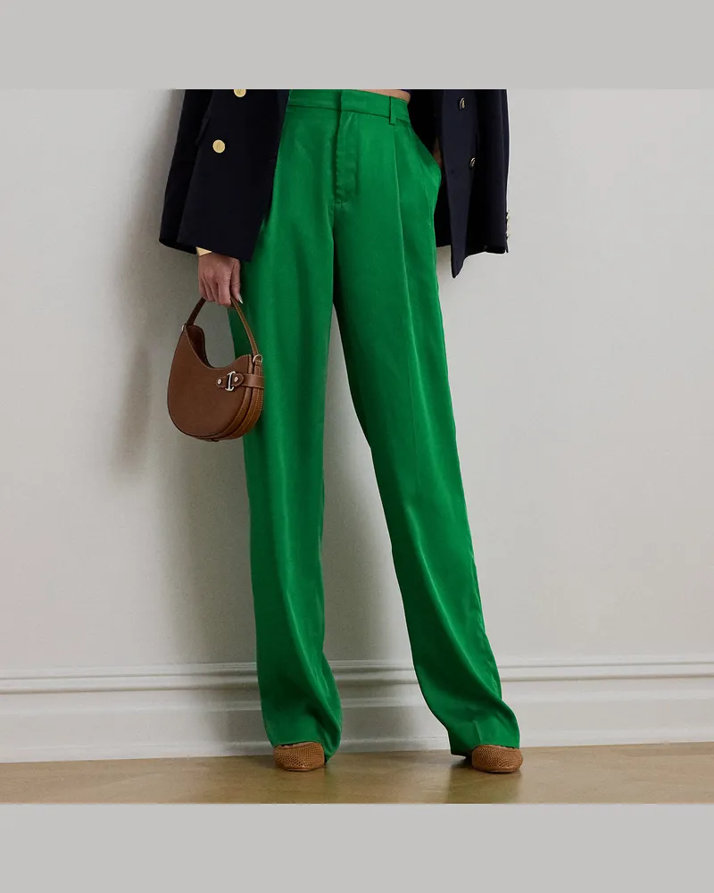 Ralph Lauren Tapered-Fit Twillhose mit Bundfalten Green