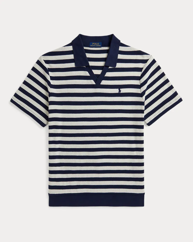 Ralph Lauren Poloshirt mit strukturierten Streifen Blue