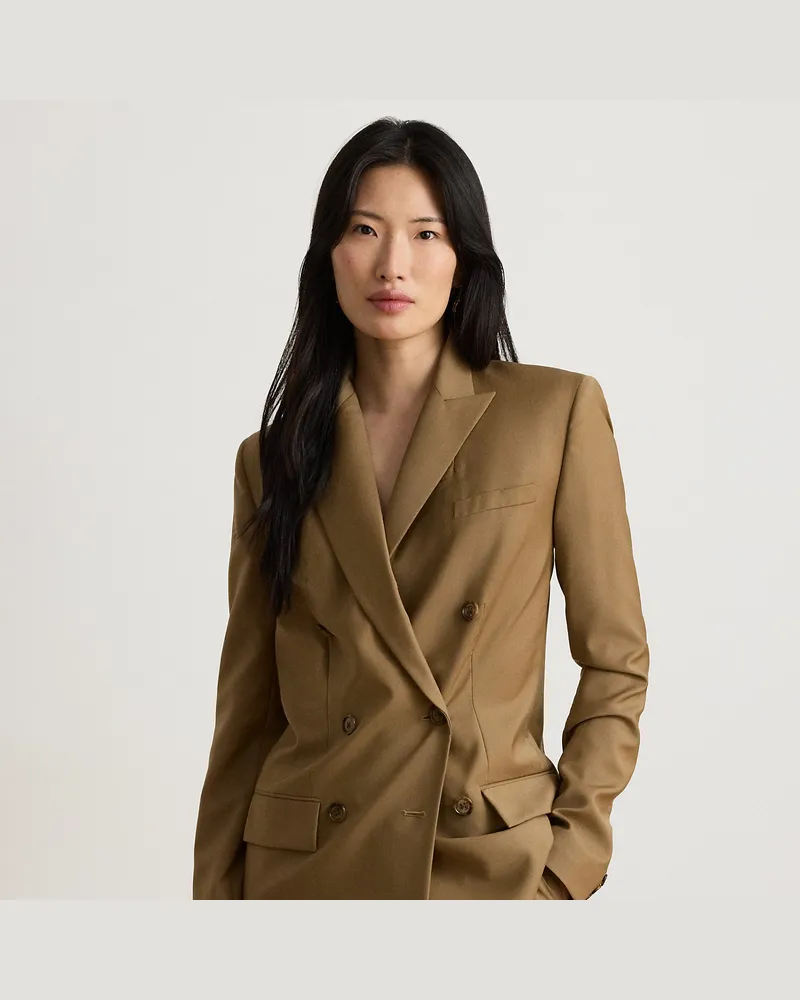 Ralph Lauren Zweireihiger Wollblazer Brown