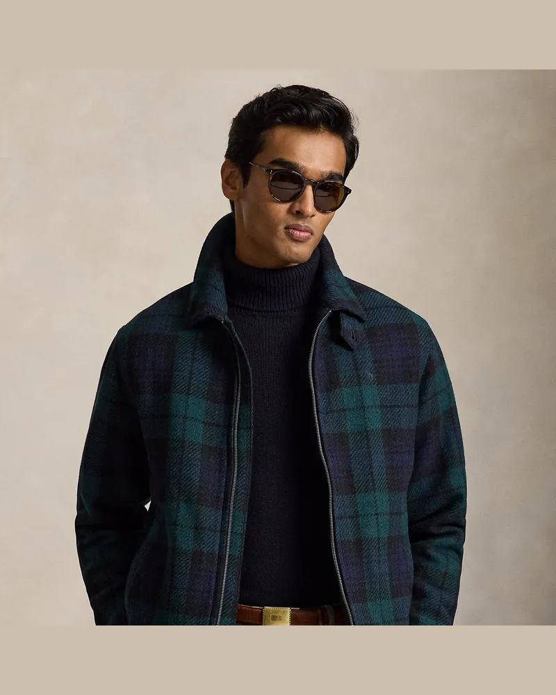 Ralph Lauren Karierte Tweedjacke Langdon Black