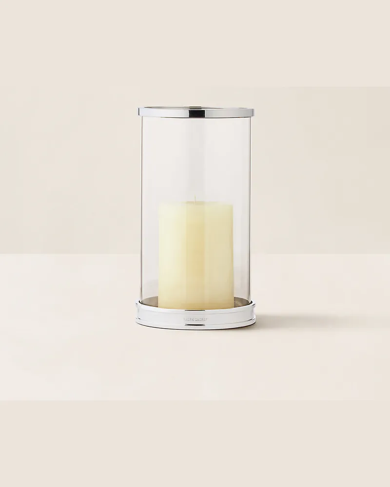 Ralph Lauren Home Kleines modernes Windlicht Silver