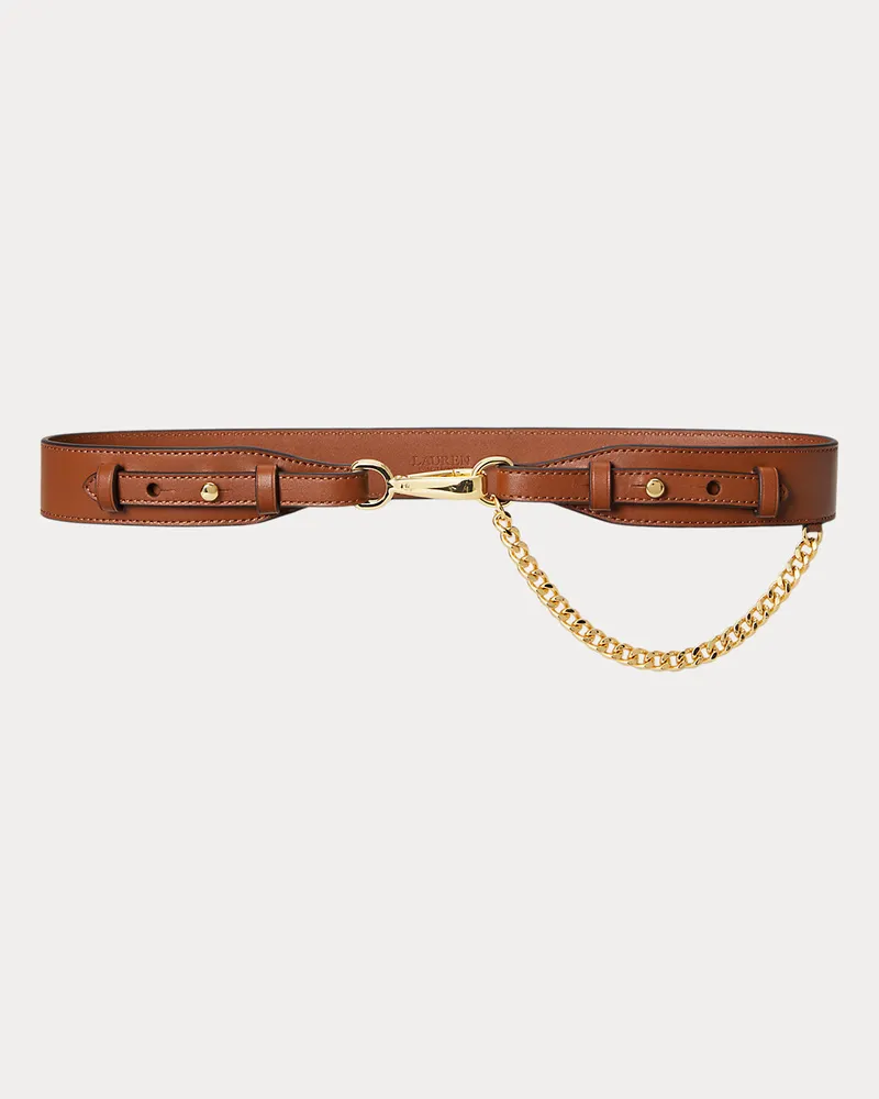 Ralph Lauren Ledergürtel mit Karabinerhaken Brown