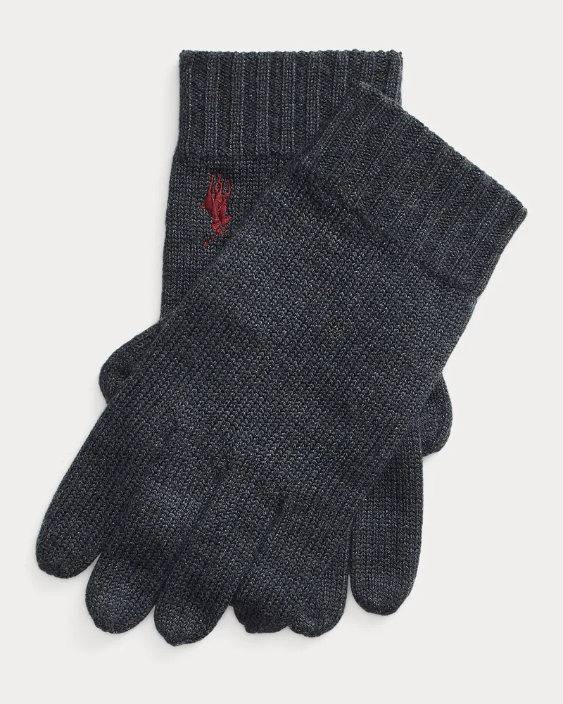 Ralph Lauren Wollhandschuhe mit Pony Grey
