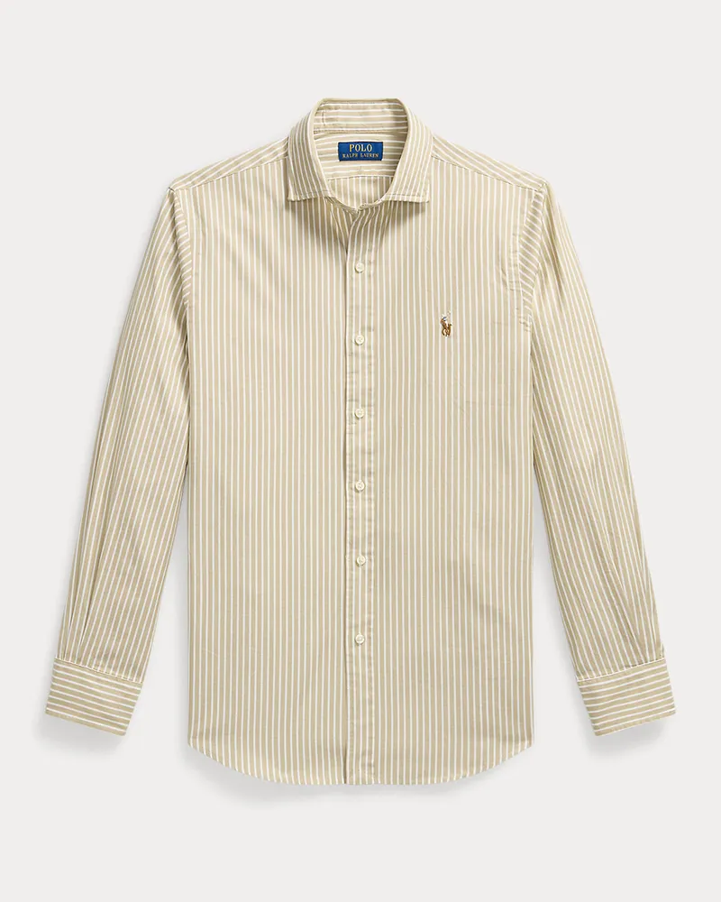 Ralph Lauren Custom-Fit Oxfordhemd mit Streifen Tan