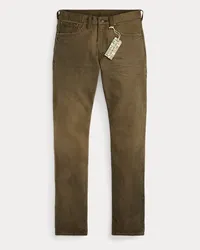 Ralph Lauren Braune Slim-Fit-Jeans im Used-Look Brown