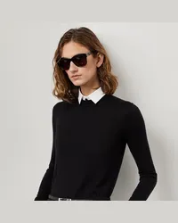 Ralph Lauren Kaschmir-Pullover mit Webkragen Black