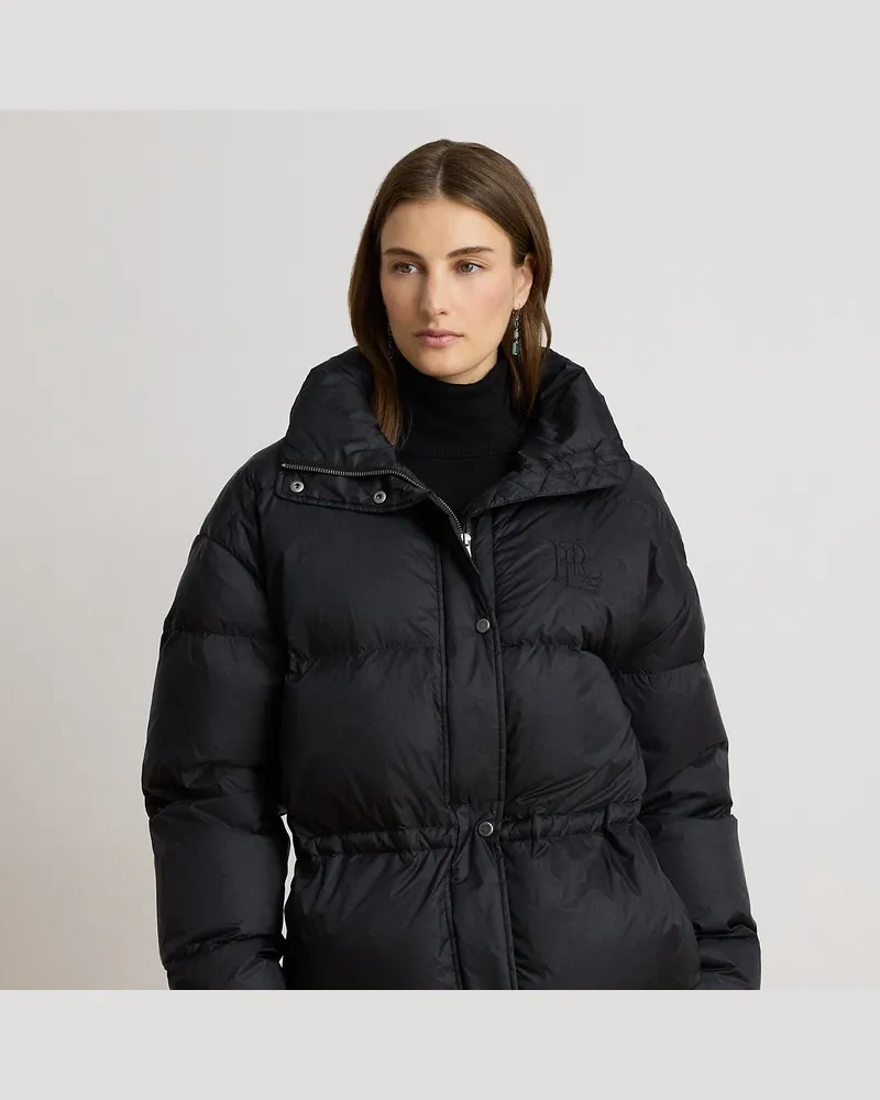 Ralph Lauren Gesteppter Daunenmantel mit Tunnelkragen Black