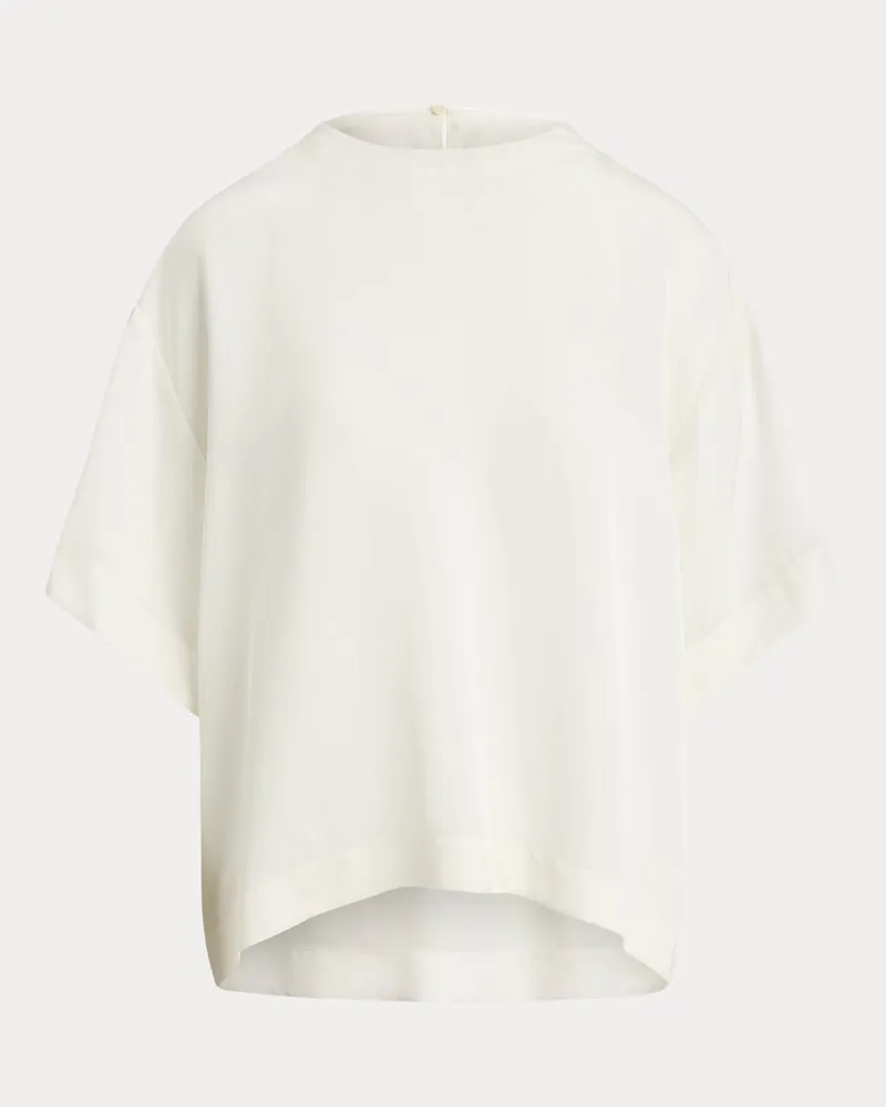 Ralph Lauren Oversize-Fit T-Shirt aus Satin Cream