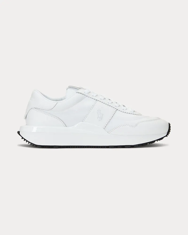 Ralph Lauren Sneaker Train 89 aus Leder und Oxford White