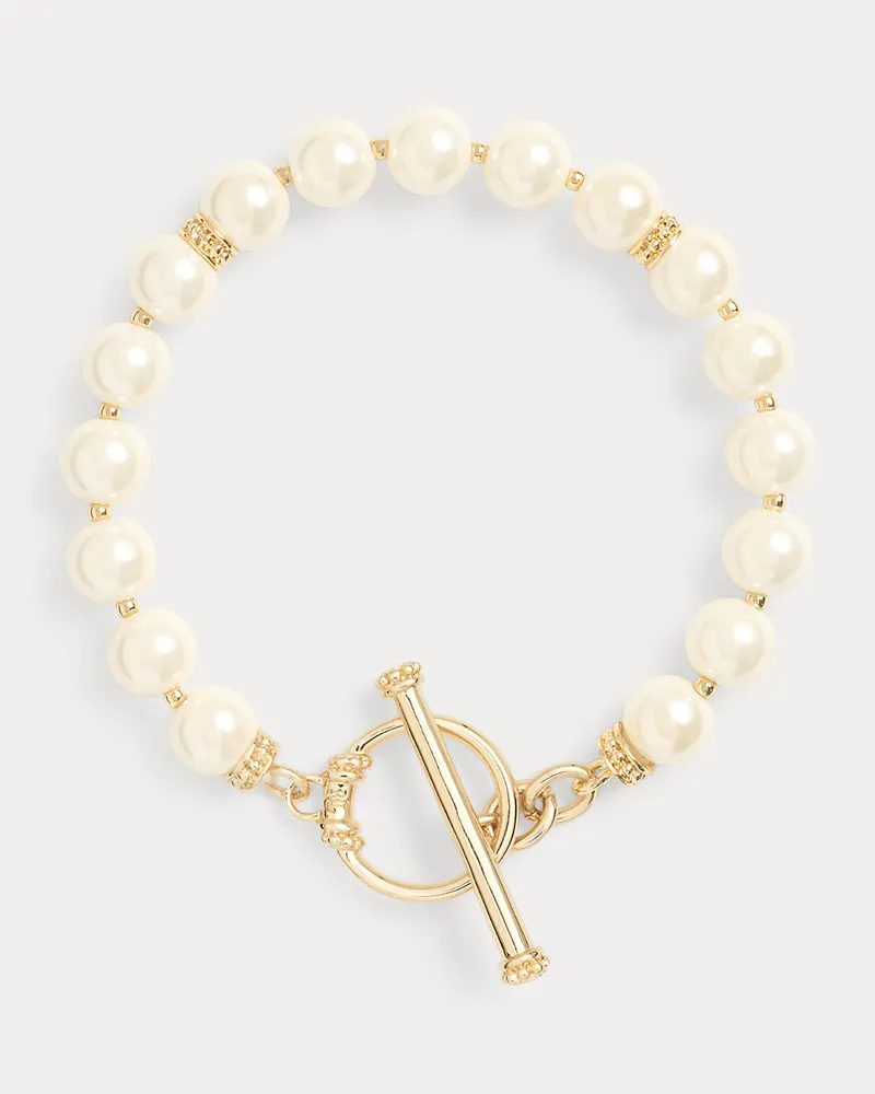 Ralph Lauren Vergoldetes Armband mit Kunstperlen Gold