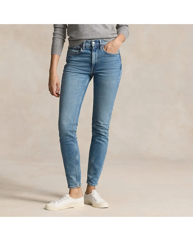 Ralph Lauren Skinny-Jeans mit mittlerer Leibhöhe Blue