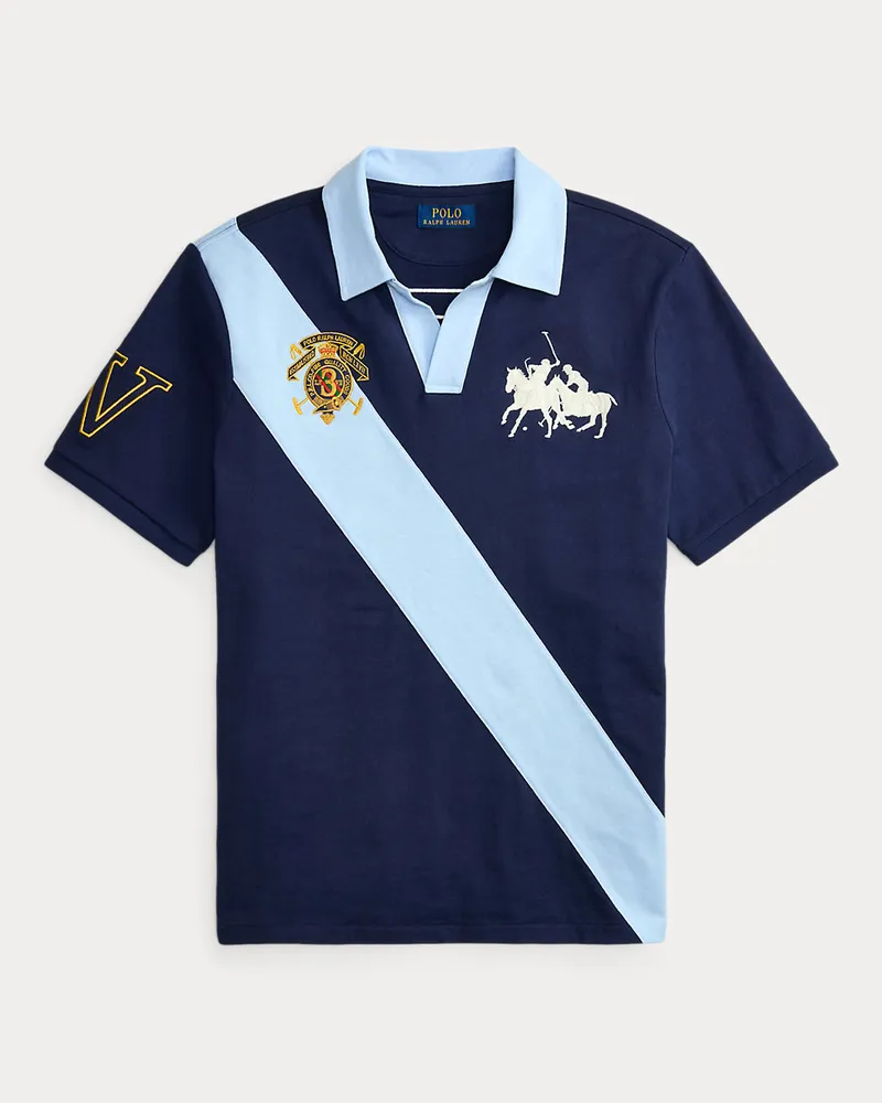Ralph Lauren Classic-Fit Jersey-Poloshirt mit Wappen Blue