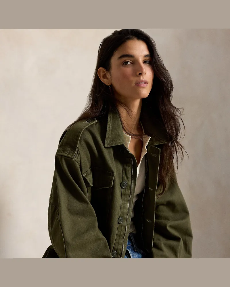 Ralph Lauren Verkürzte Feldjacke Green