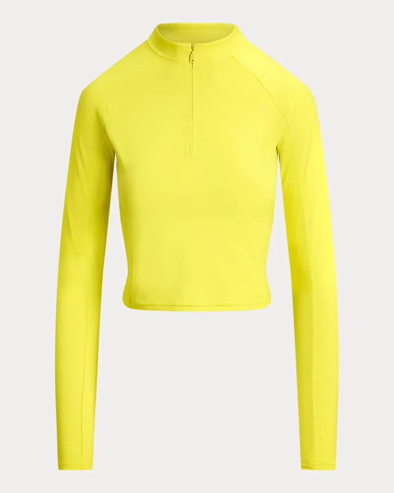 Ralph Lauren Verkürzter Pullover aus Jersey Yellow