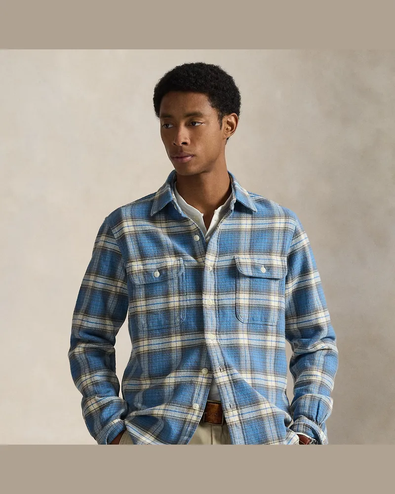 Ralph Lauren Classic-Fit Flanell-Arbeitshemd Blue