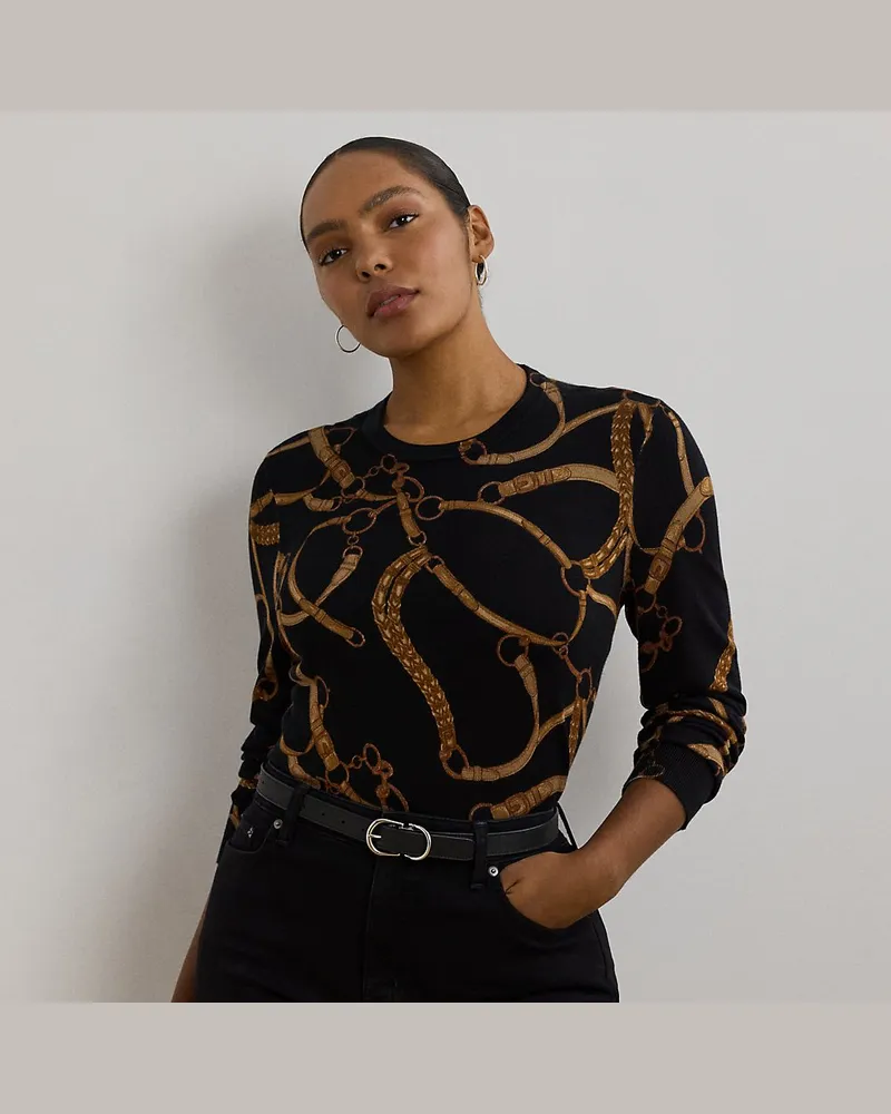 Ralph Lauren Plus Größen - Pullover mit Gürteldruck Black