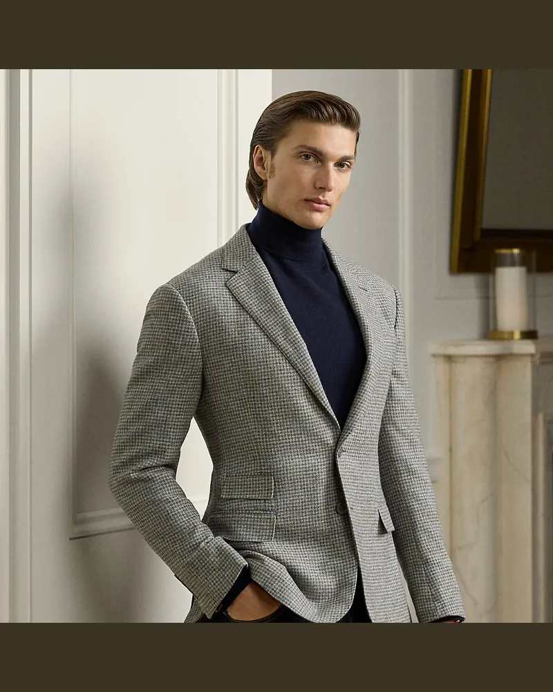 Ralph Lauren Handgeschneiderte Hahnentritt-Jacke Kent Grey