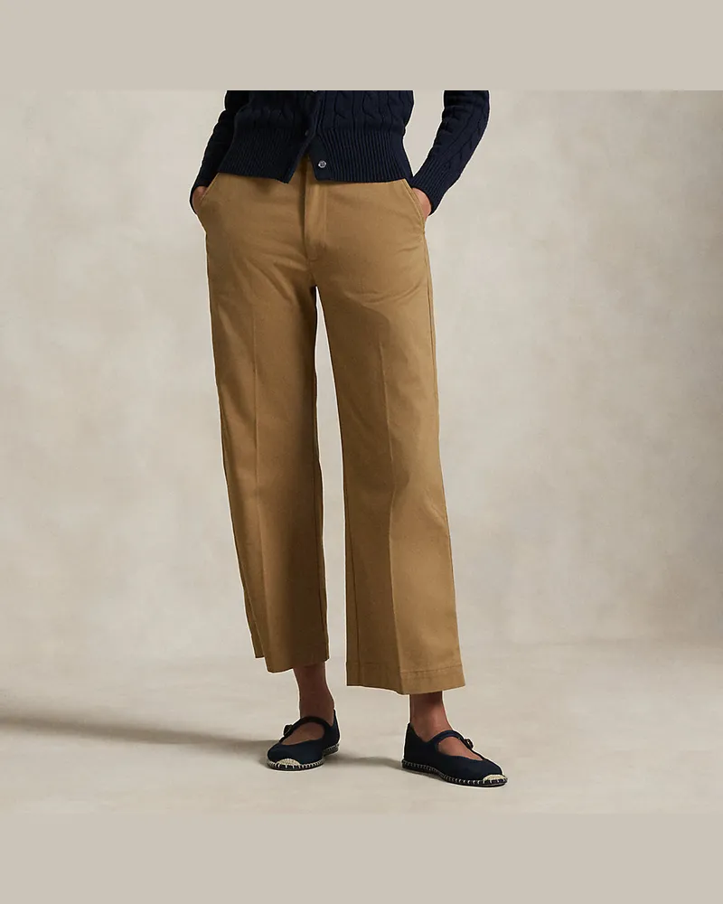 Ralph Lauren Chinohose mit ausgestelltem Bein Tan