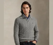 Woll-Kaschmir-Pullover mit Zopfmuster