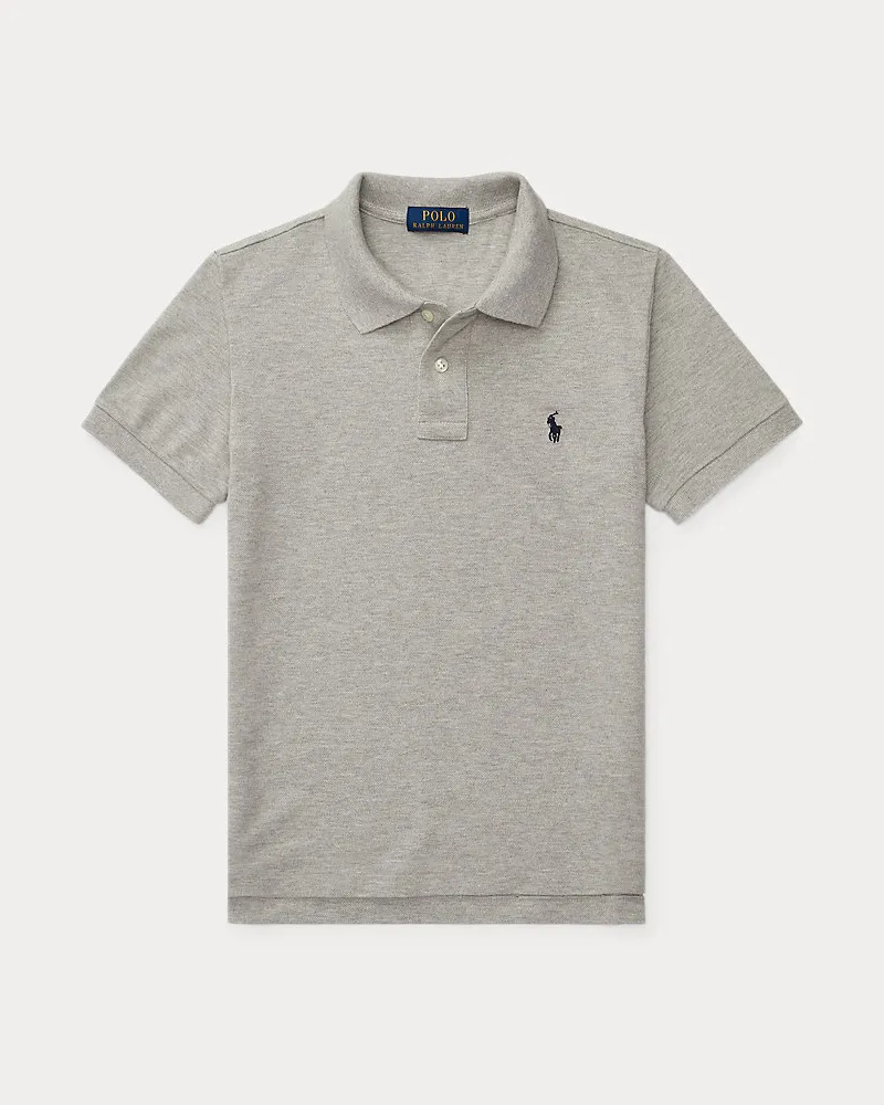 Ralph Lauren Slim-Fit Poloshirt aus Baumwollpiqué Grey