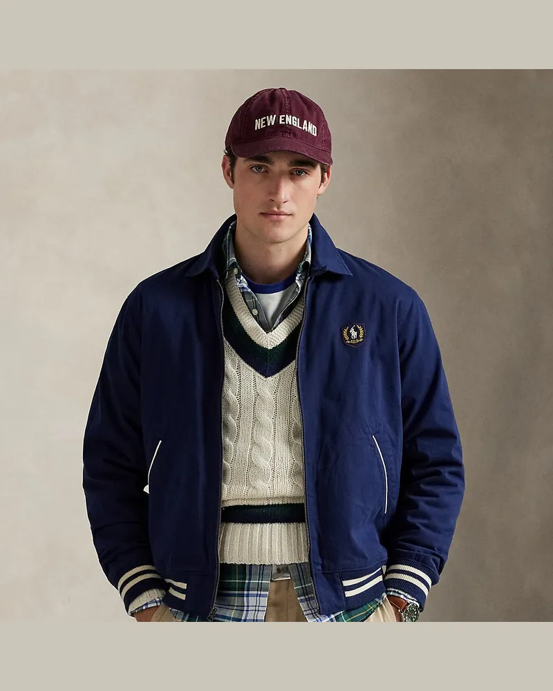 Ralph Lauren Twilljacke mit Pony-Aufnäher Blue