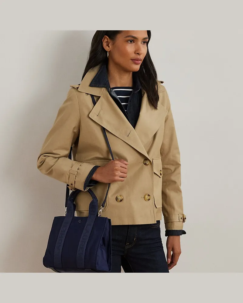 Ralph Lauren Kleine Tragetasche Stevie aus Nylon Blue