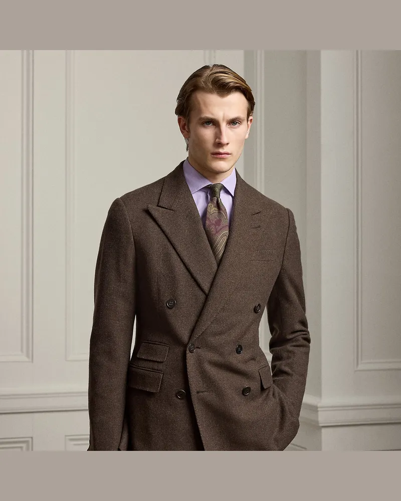 Ralph Lauren Handgeschneiderte Wolltwill-Jacke Kent Brown