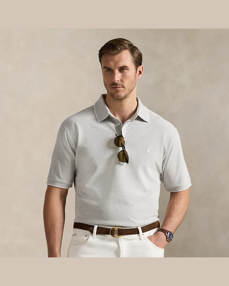 Ralph Lauren Große Größen - Poloshirt aus Stretch-Oxford-Piqué Grey