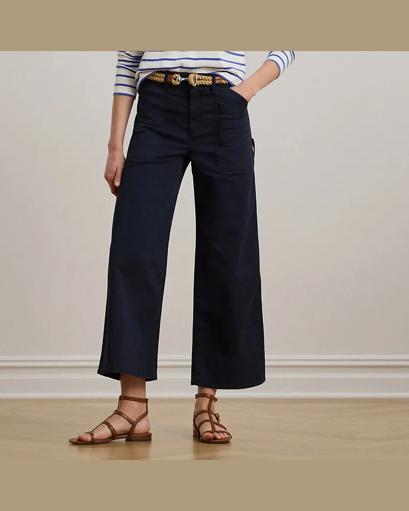 Ralph Lauren Kurzgrößen - Chinohose in 3/4-Länge mit weitem Bein Blue