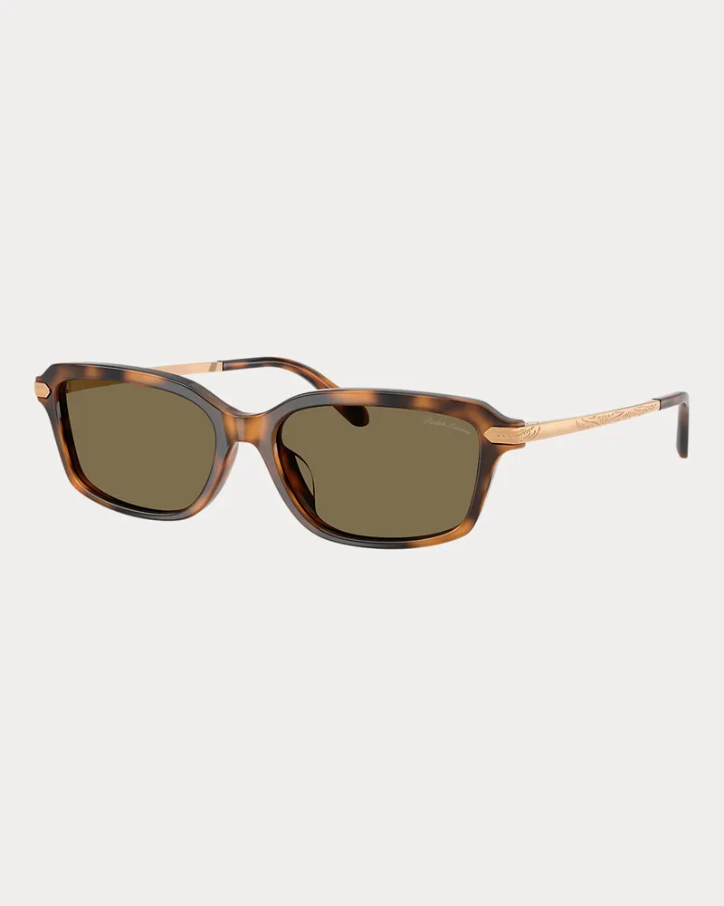 Ralph Lauren Rechteckige Western-Sonnenbrille Multi