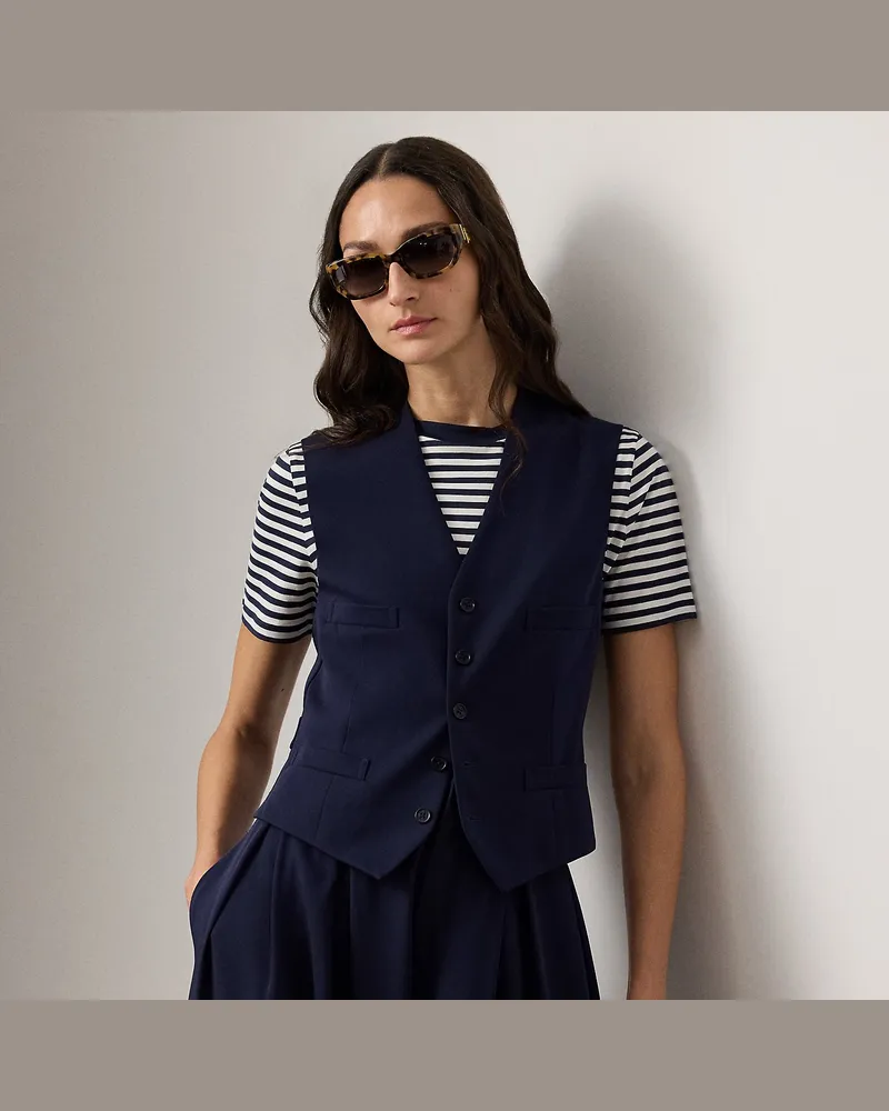 Ralph Lauren Weste Jaiden aus Wollgabardine Blue