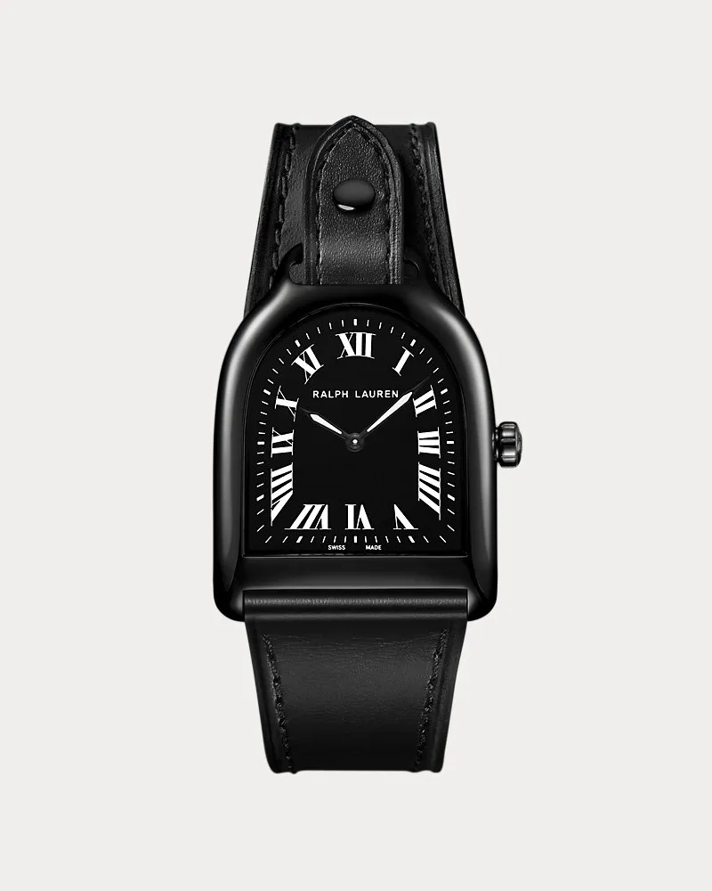 Ralph Lauren Kleine Stahluhr Mit Schwarzem Finish Black