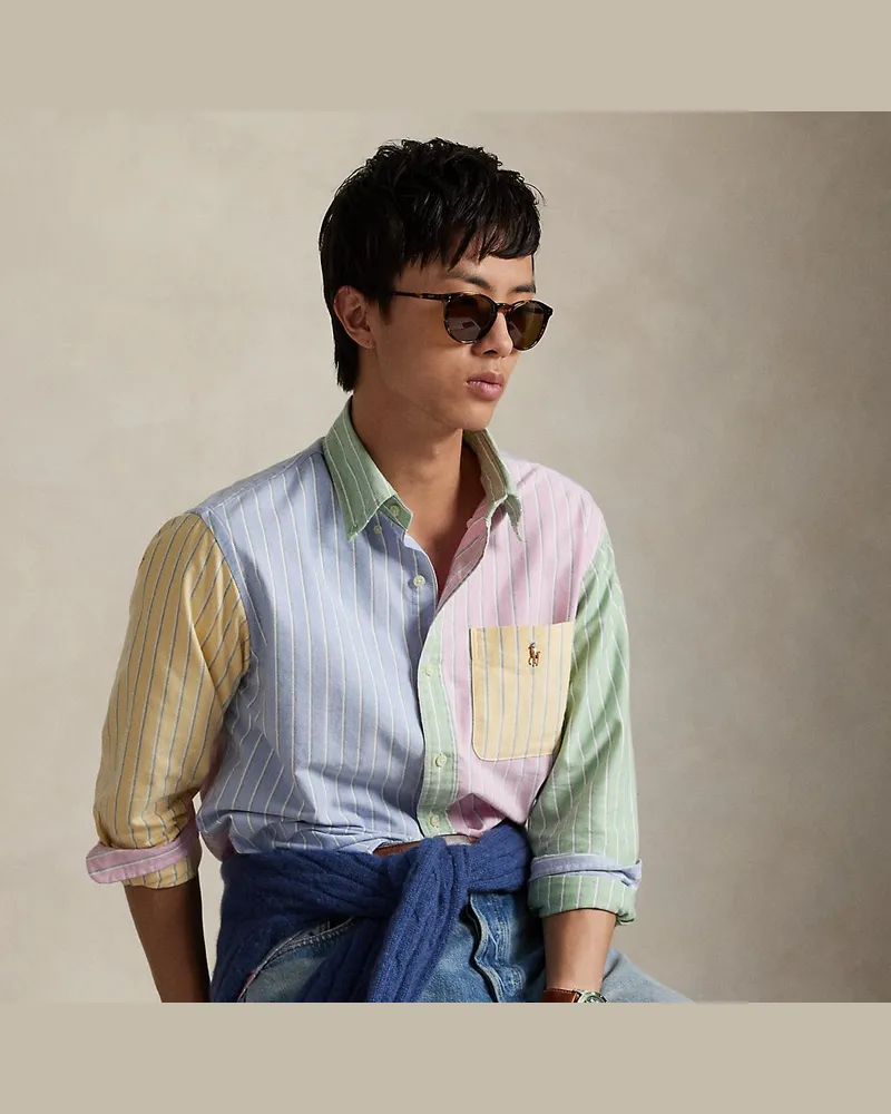 Ralph Lauren Gestreiftes Custom-Fit Freizeithemd Multi