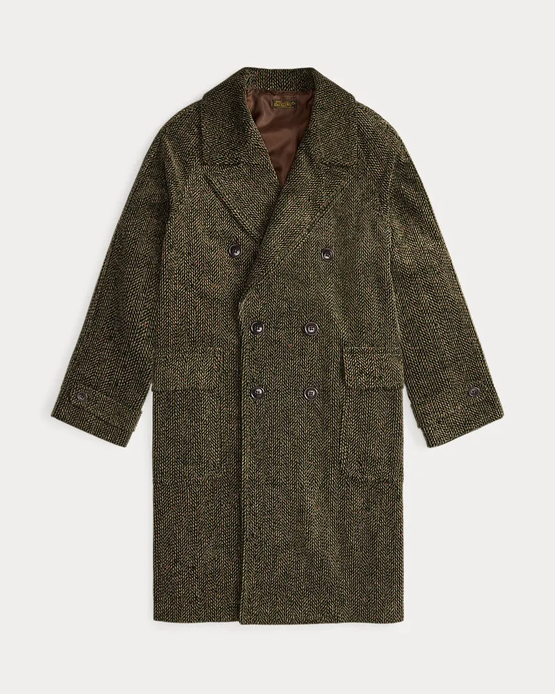 Ralph Lauren Mantel aus Kordsamt mit Fischgratmuster Red