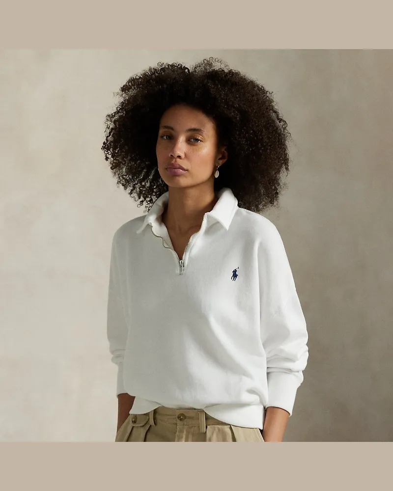 Ralph Lauren Leichtes Sweatshirt aus Fleece White