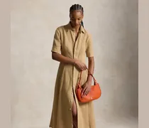 Leinen-Hemdkleid im Bahnen-Design