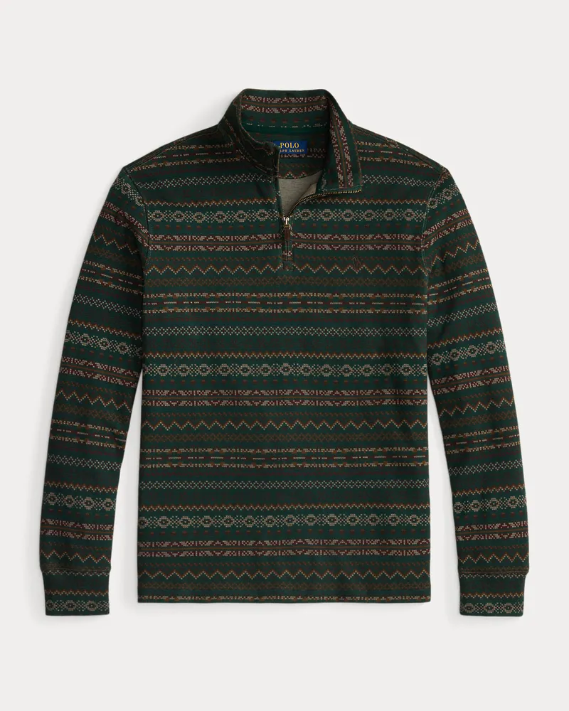 Ralph Lauren Rippenstrickpullover im Fair-Isle-Stil Green