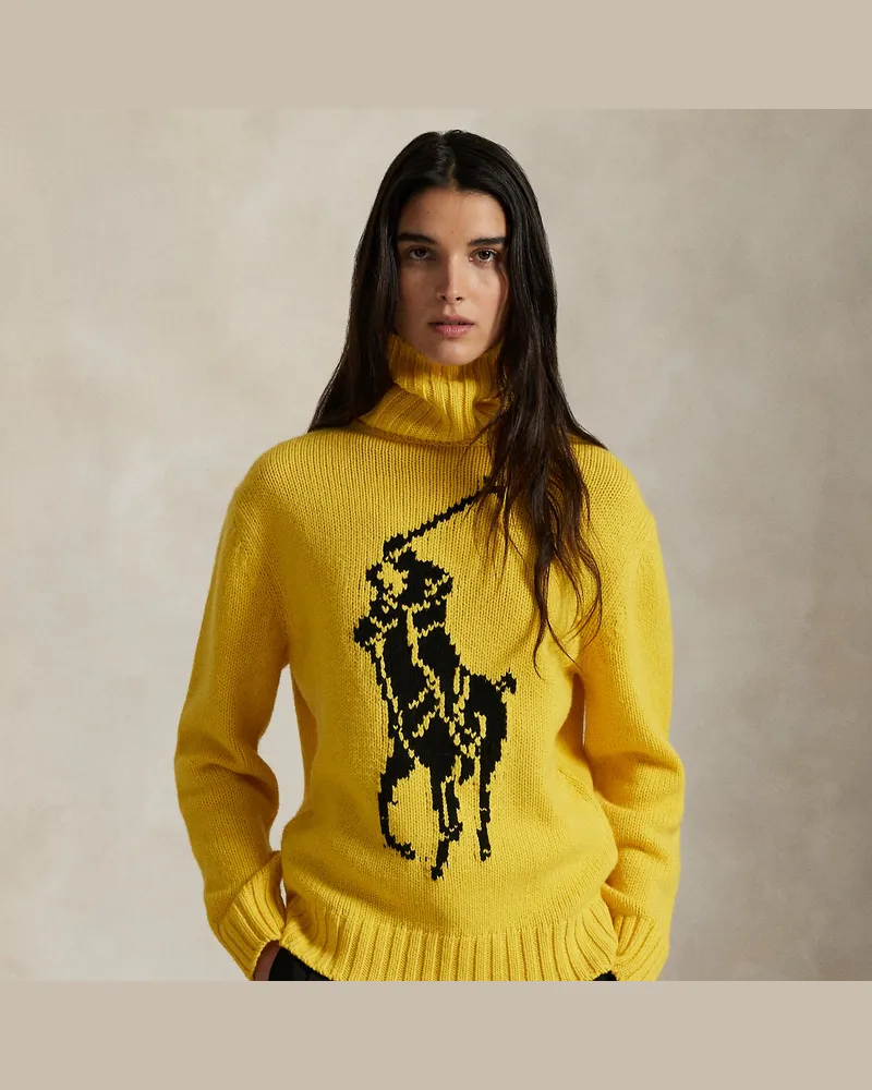 Ralph Lauren Big Pony Rollkragenpullover aus Wolle Multi