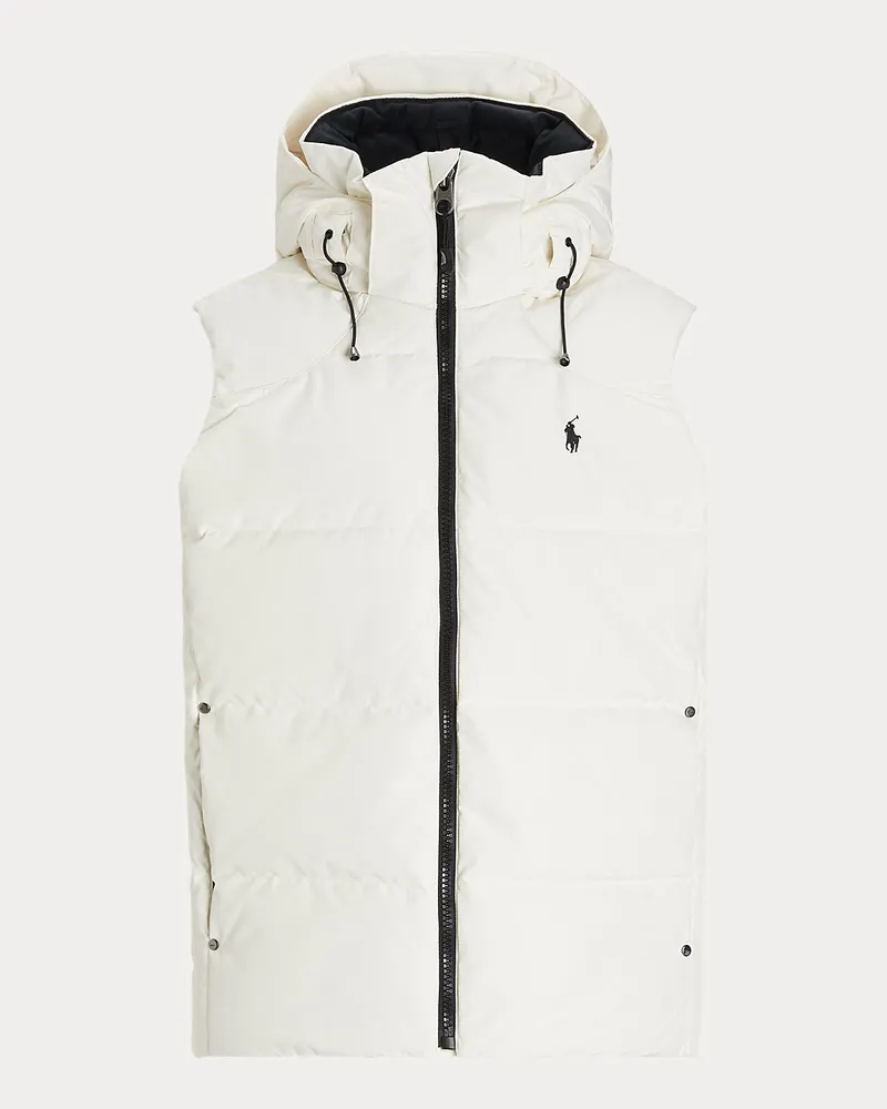 Ralph Lauren Daunenweste mit Kapuze Cream