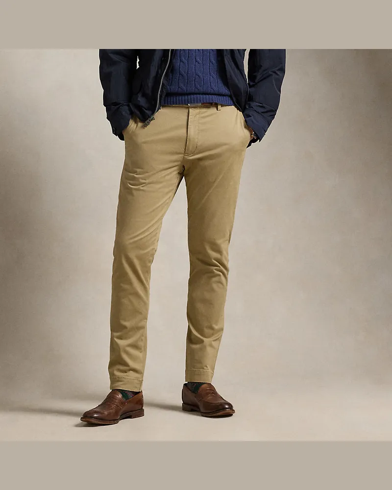Ralph Lauren Slim-Fit Atlashose Jarrett mit Stretch Brown