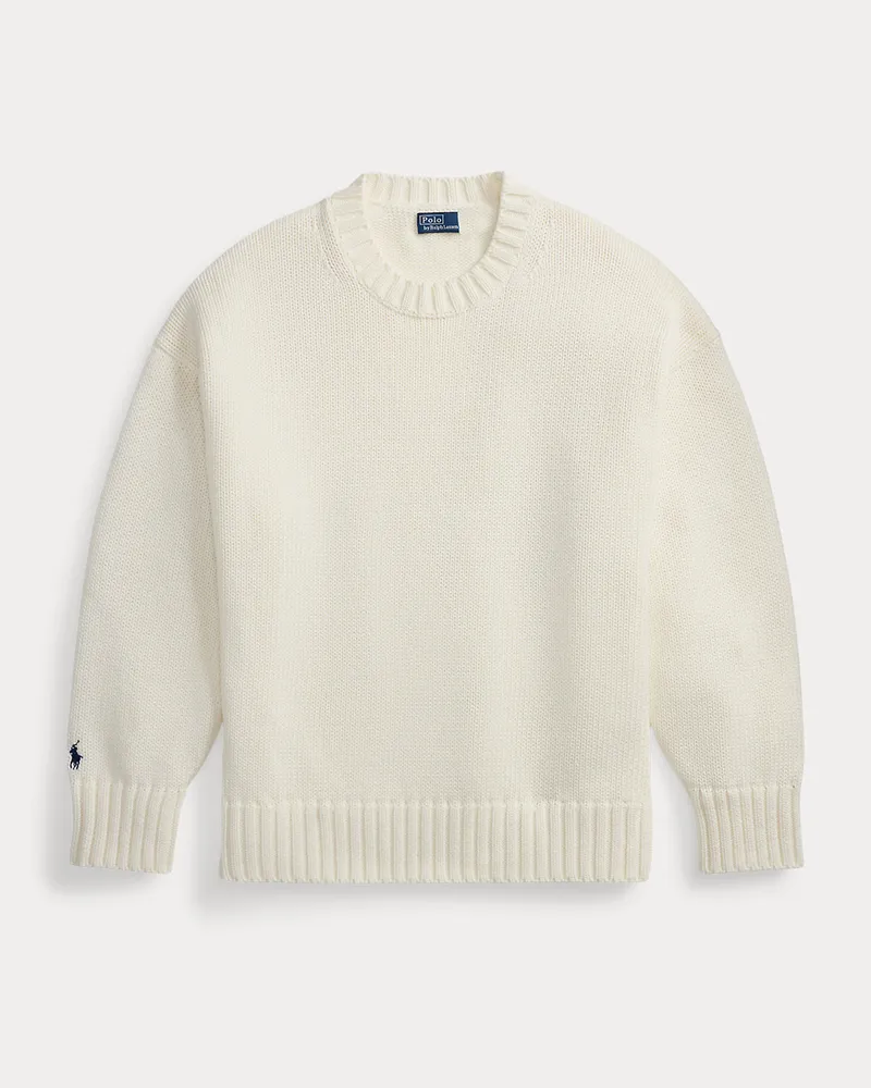 Ralph Lauren Rundhalspullover aus Baumwolle White