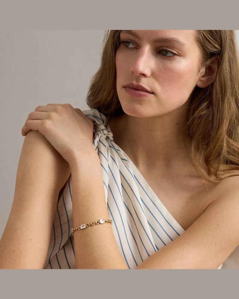 Ralph Lauren Vergoldetes Flex-Armband mit Zirkonia Gold