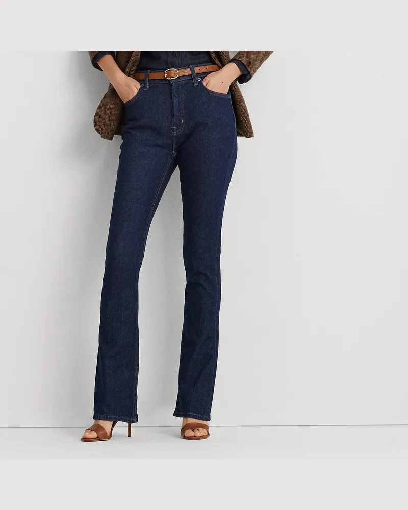 Ralph Lauren Bootcut-Jeans mit hoher Leibhöhe Blue